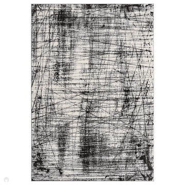 Obsidian Oblique OBS34 Ivory/Charcoal/Light Grey/Black Rug-Desire Rugs-Rug Love - The Most Loved Rug Store